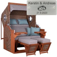 deVries Strandkorb mit Gravur zB Hochzeit Ringe,...
