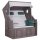 deVries Strandkorb mit Gravur zB Wunschtext (Namen/Spruch), personalisiertes Edelstahlschild, PURE® Wave XL PE grey Des. 484