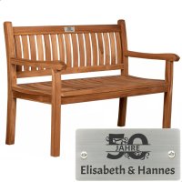 Goldene Hochzeit Bank mit Gravur zB Zahl, Gartenbank...