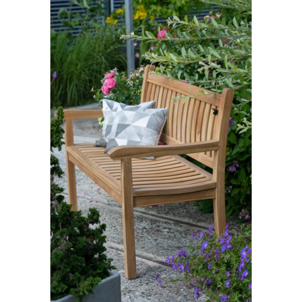 Hochzeitsbank mit Gravur zB Ranken, Bank Florence 130cm, Edelstahlschild personalisiert