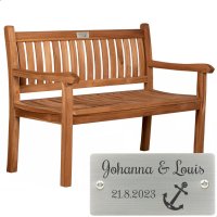Hochzeitsbank mit Gravur zB Anker, Bank Florence 130cm,...