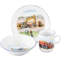 Seltmann Weiden Kindergeschirr Auf der Baustelle 3tlg...