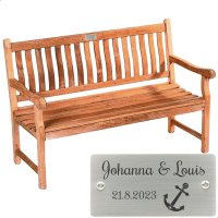 Hochzeitsbank mit Gravur zB Anker, Bank Mendip 180cm,...