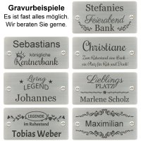 Rentnerbank mit Gravur zB Wunschtext, Bank Mendip 180cm,...