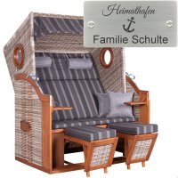 deVries Strandkorb mit Gravur zB Anker, personalisiertes...