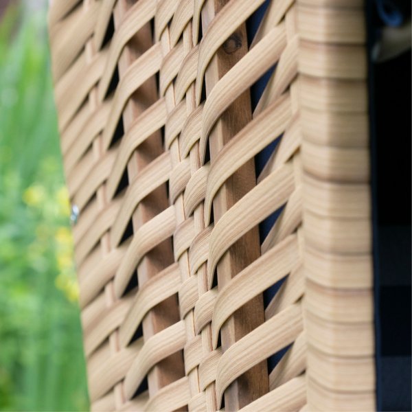 deVries Strandkorb mit Gravur zB Anker, personalisiertes Edelstahlschild, Trend 10 PE nature Des. 744