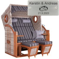 deVries Strandkorb mit Gravur zB Ringe, personalisiertes...