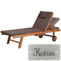Gartenliege Woodie mit Gravur zB Wunschtext (Namen),...