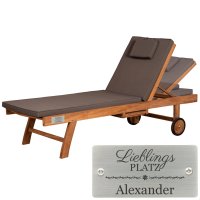 Gartenliege Woodie mit Gravur zB Lieblingsplatz,...