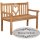 Bank mit Gravur zB. Ranke Ornament (Namen), Gartenbank Herz 120cm, Teakholz, Edelstahlschild personalisiert