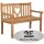 Bank zur silbernen Hochzeit mit Gravur zB. Zahl (Namen), Gartenbank Herz 120cm Teakholz, Edelstahlschild personalisiert