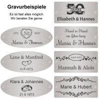 Bank zur goldenen Hochzeit mit Gravur zB. Herz mit Zahl...