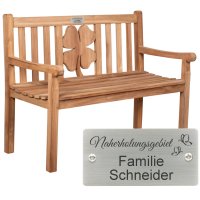 Bank mit Gravur zB. Naherholungsgebiet (Namen),...