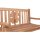 Hochzeitsbank mit Gravur zB. Herzen (Namen/Datum), Gartenbank Kleeblatt 120cm, Teakholz Bank Edelstahl-Schild personalisiert