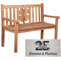 Bank Geschenk zur Silberhochzeit mit Gravur zB. Zahl...