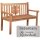 Ruhestandsbank mit Gravur zB. Krone (Name), Gartenbank Kleeblatt 120cm, Rentner Geschenk Teakholz Bank Edelstahl-Schild personalisiert