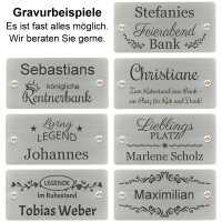 Rentner-Bank mit Gravur zB. Wunschtext (Name, Spruch),...