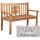 Rentner-Bank mit Gravur zB. Living Legend, Gartenbank Kleeblatt 120cm, Ruhestand Geschenk, Teakholz Bank Edelstahlschild personalisiert
