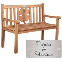Goldene Hochzeit Bank mit Gravur-Schild zB. Wunschtext...