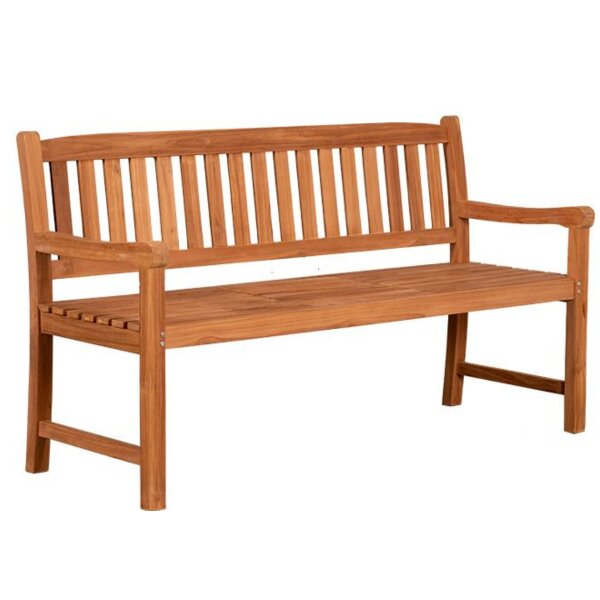Bank mit Gravur zB. Herz Ranken (Namen), Klapptisch-Gartenbank Trend Butler 160cm Teakholz, Edelstahlschild personalisiert