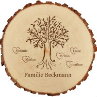 Sterngraf Baumscheibe 30cm mit Gravur (Namen)...