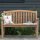 Hochzeitsbank mit Gravur-Schild oval zB. Herzen (Namen/Datum), Teakholz Gartenbank Woodie 120cm, Edelstahlschild personalisiert, Paar-Geschenk zur Hochzeit