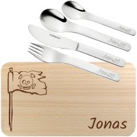 Sterngraf Frühstücks-Set mit Gravur Pirat +...