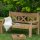 Hochzeitsbank mit Gravur-Schild zB. Lieblingsplatz (Namen) Teakholz Gartenbank Rustique 160 cm, Edelstahlschild personalisiert, Geschenk zur Hochzeit/Vermählung