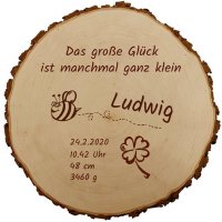 Sterngraf Baumscheibe 30cm mit Gravur (Namen)...