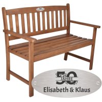 Bank zur goldenen Hochzeit mit Gravur zB. Zahl (Namen)...