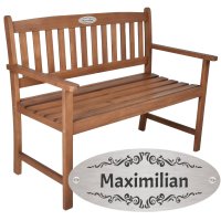 Bank zum Ruhestand mit Gravur zB. Ranke Ornament (Name)...