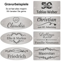Bank zum Geburtstag mit Gravur zB. Herz mit Zahl (Name)...