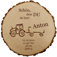 Sterngraf Baumscheibe 30cm mit Gravur (Namen)...