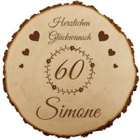 Sterngraf Baumscheibe 30cm mit Gravur (Namen Jahreszahl)...