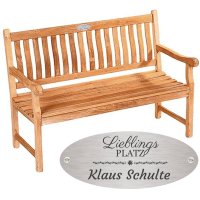 Rentnerbank mit Gravur-Schild zB. Bank Lieblingsplatz...