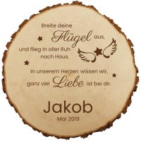 Sterngraf Baumscheibe 30cm mit Gravur (Namen Datum)...