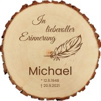 Sterngraf Baumscheibe 30cm mit Gravur (Namen Datum)...