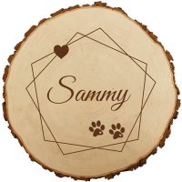 Sterngraf Baumscheibe 30cm mit Namens-Gravur, Holz-Deko...
