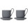 blomus RO Kaffeetassen Set 4tlg. für 2 Personen, grau/sharkskin