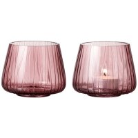 BITZ Teelichthalter Kusintha 7,5 cm 2 Stck. Pink Glas
