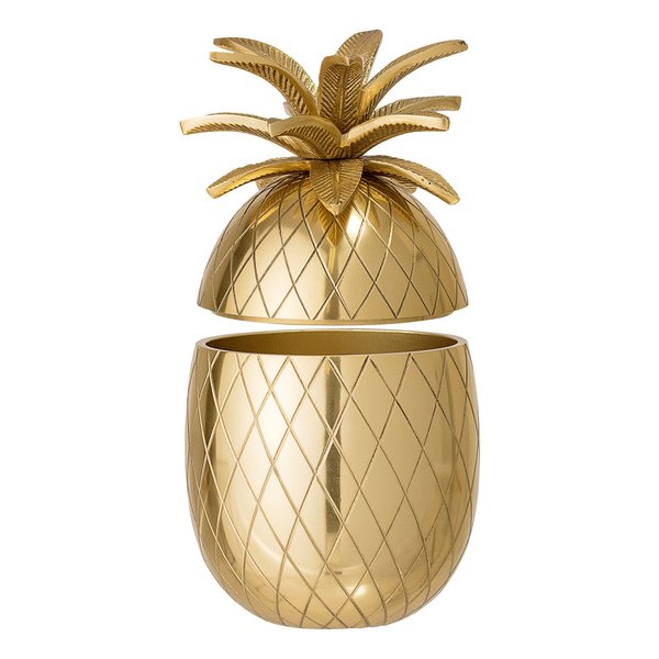 Bloomingville Yuichi goldene Ananas Pokal, Eiskübel, Gold eloxiert, Aluminium D13xH24 cm