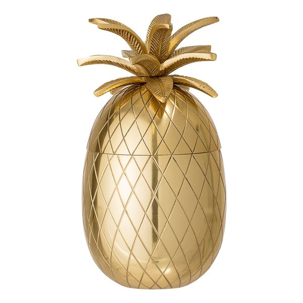 Bloomingville Yuichi goldene Ananas Pokal, Eiskübel, Gold eloxiert, Aluminium D13xH24 cm