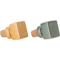 Bloomingville Rani Weinstopper, Gelb, Steingut...