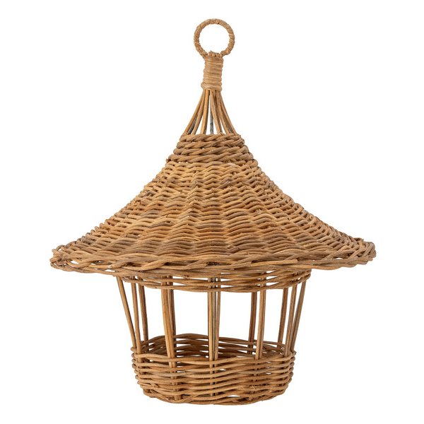 Bloomingville Alf Vogelfutterspender, Braun, Rattan D30,5xH36 cm