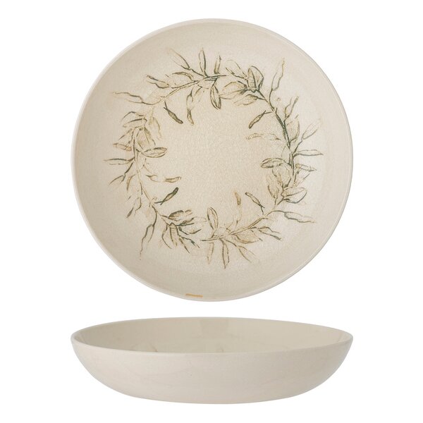Bloomingville Hollie Schale, Grün, Steingut D21xH4 cm