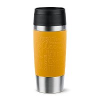 Emsa Isolierbecher 360ml TRAVEL MUG Manschette senf-gelb,...