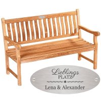 Bank zur Goldhochzeit mit Gravur-Schild zB....