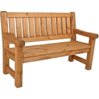 Gartenbank Allgäu 2-Sitzer massive Holz-Bank 124cm