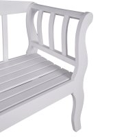 Gartenbank Arcadia 3-Sitzer weiß Holz-Bank 175cm