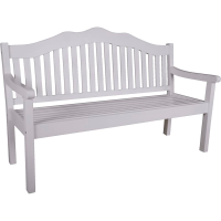 Gartenbank Austin 3-Sitzer weiß Holz-Bank 160cm